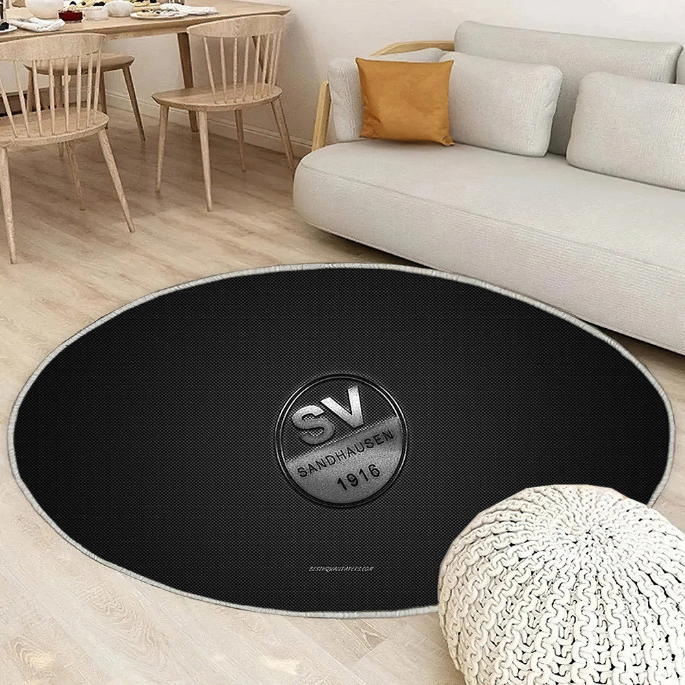 Sv Sandhausen Tapis Sol - Tapis De Salon, Bundesliga 2 Fibre de carbone Silvergray Tapis Art, Tapis pour la décoration de la maison