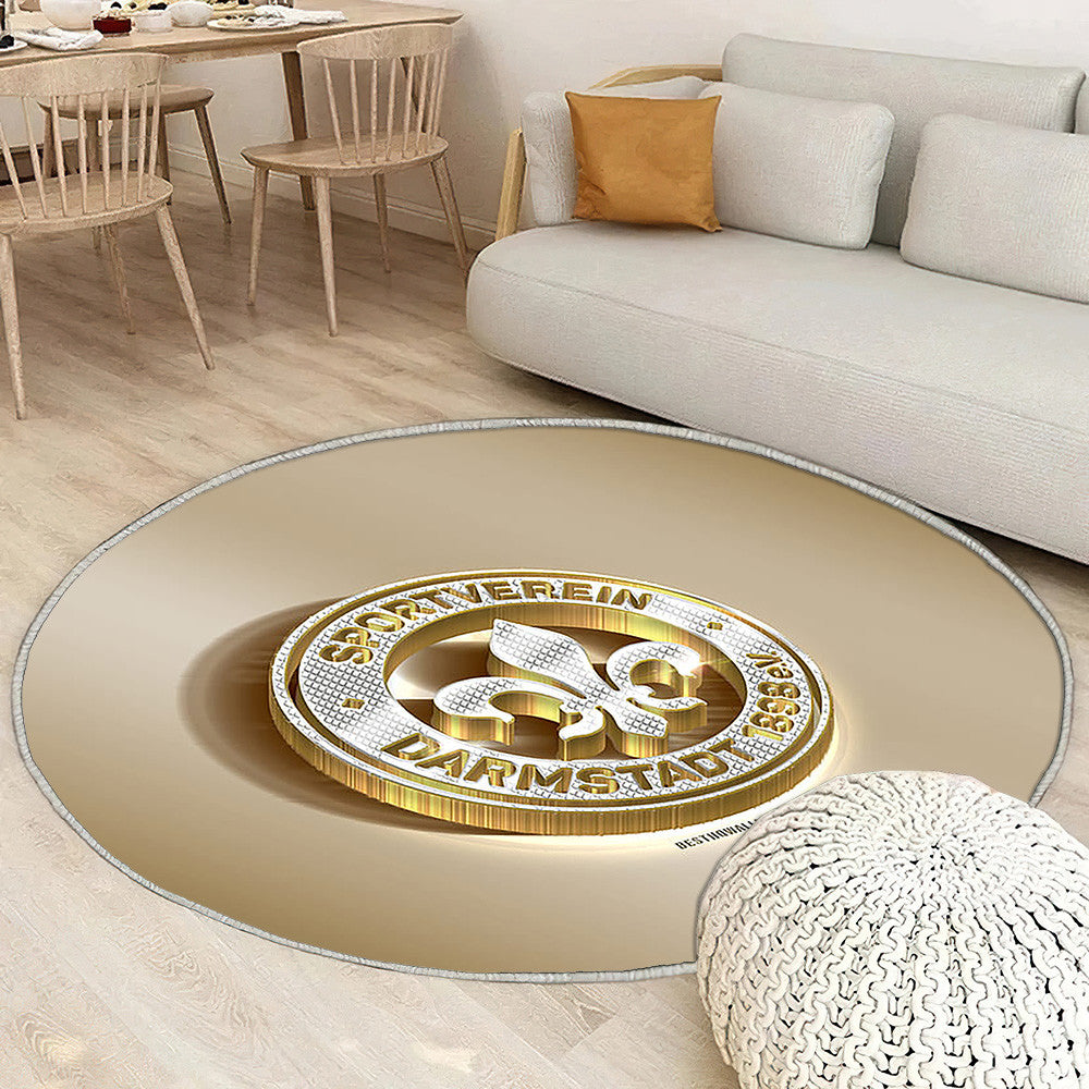Sv Darmstadt 98 Tapis Sol - Tapis De Salon, Golden Silverdarmstadt Allemagne Tapis Art, Tapis pour la décoration de la maison
