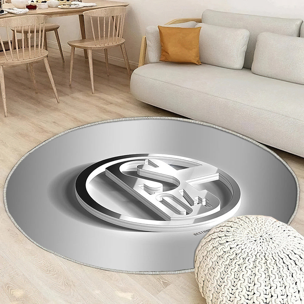 Schalke 04 Tapis Sol - Tapis De Salon, 3D Steelgerman Football Club 3D Tapis Art, Tapis pour la décoration de la maison