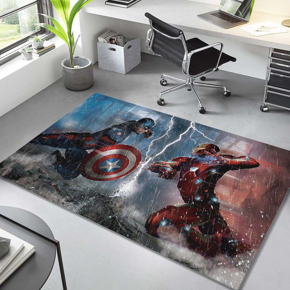 Captain America fights Ironman Avengers Carpet
