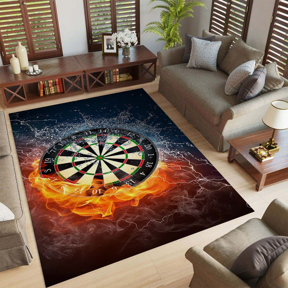 Darts Game Decor Ideas Playroom Rug