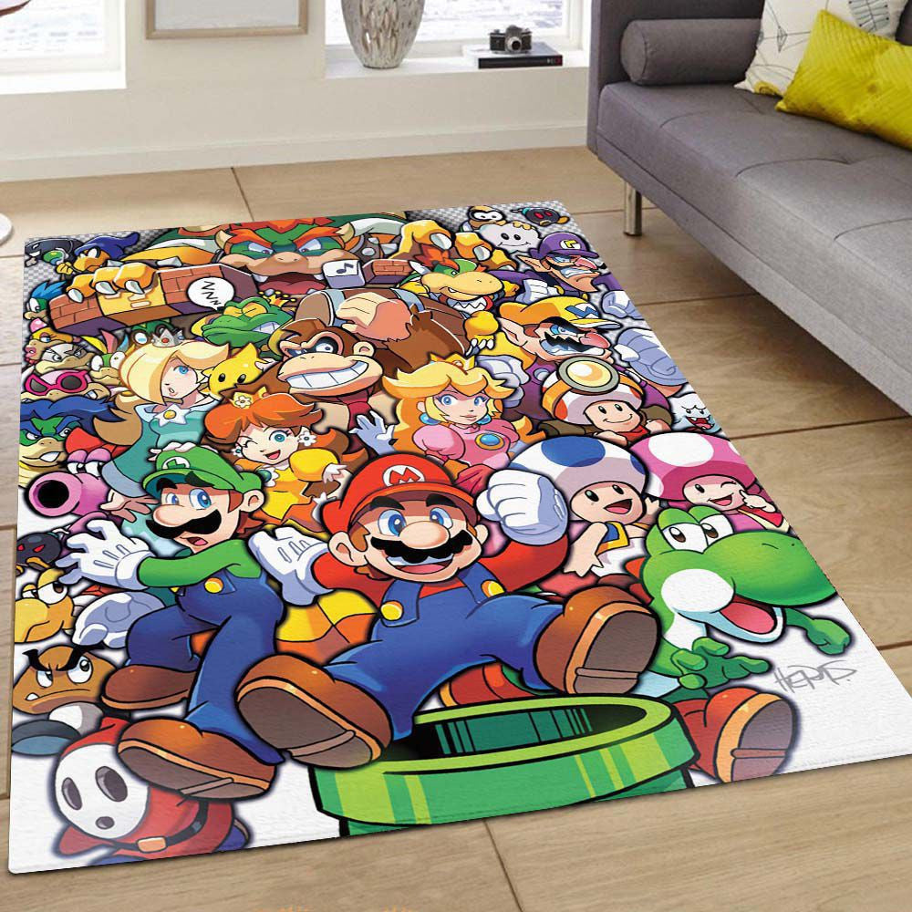 Mario All Characters 3 Carpet