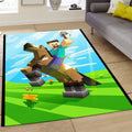 Herobrine Minecraft Character On Horse Carpet