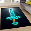 Enchanted Diamond Sword Minecraft Rug