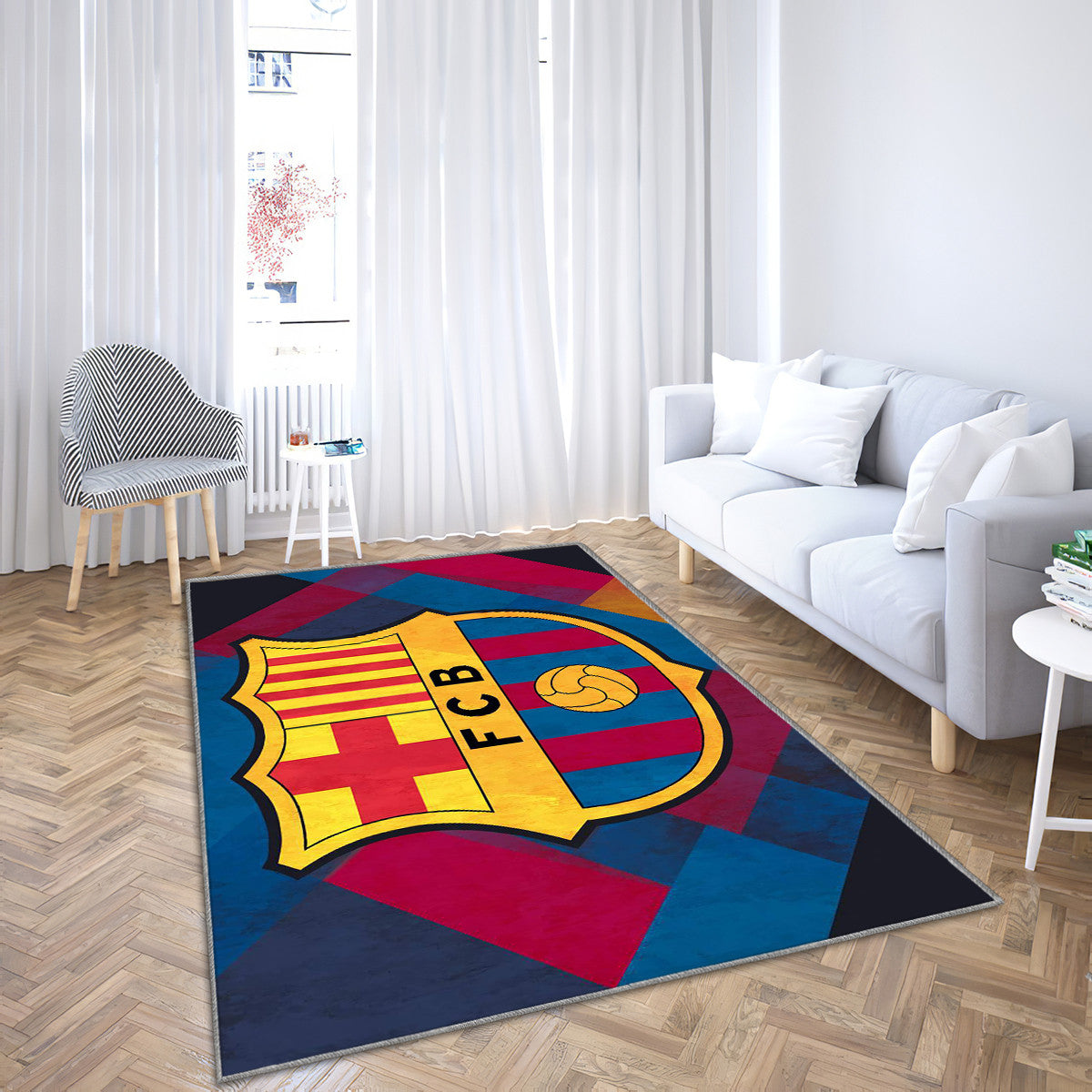 FC Barcelona Modern Geometric 24