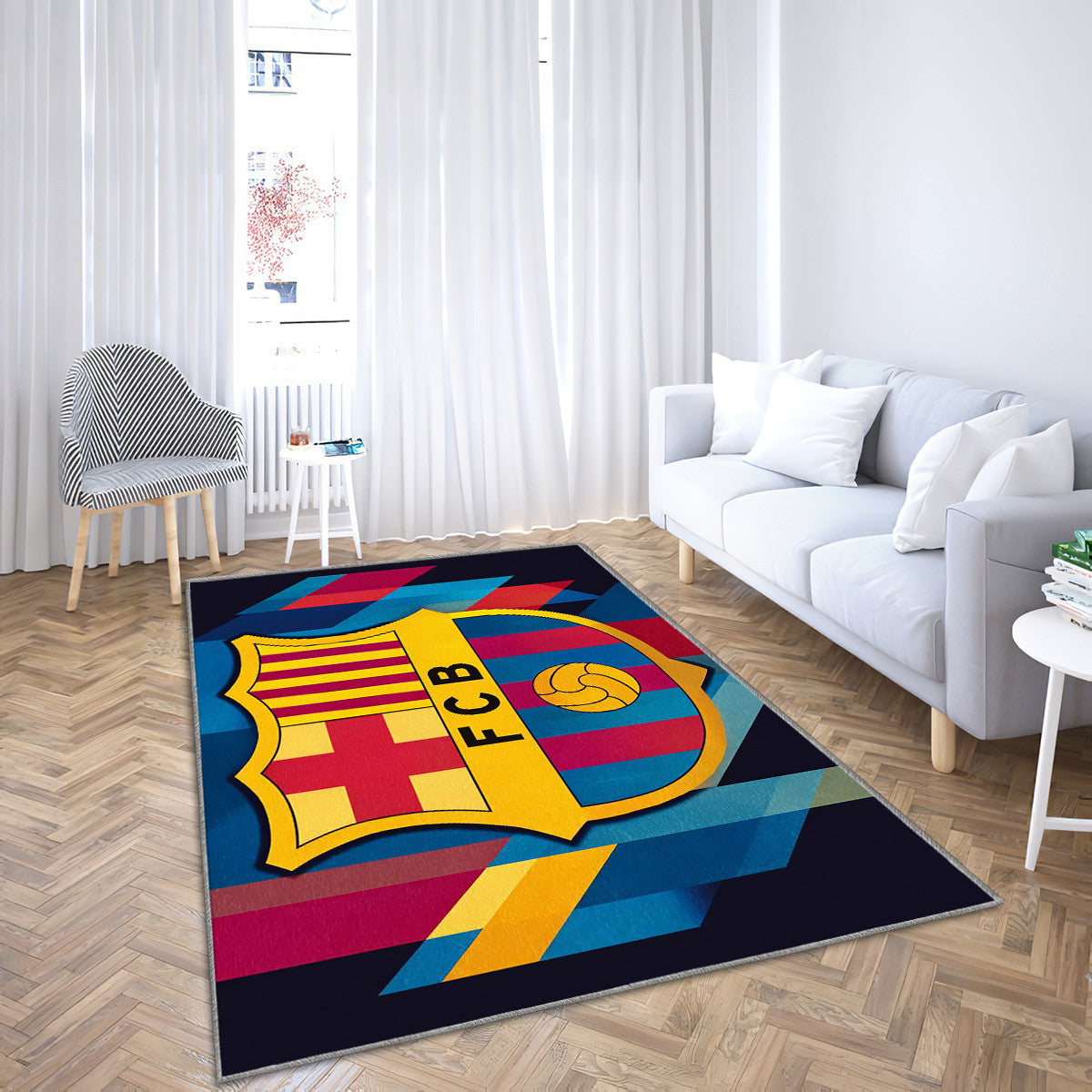 FC Barcelona Modern Geometric 5