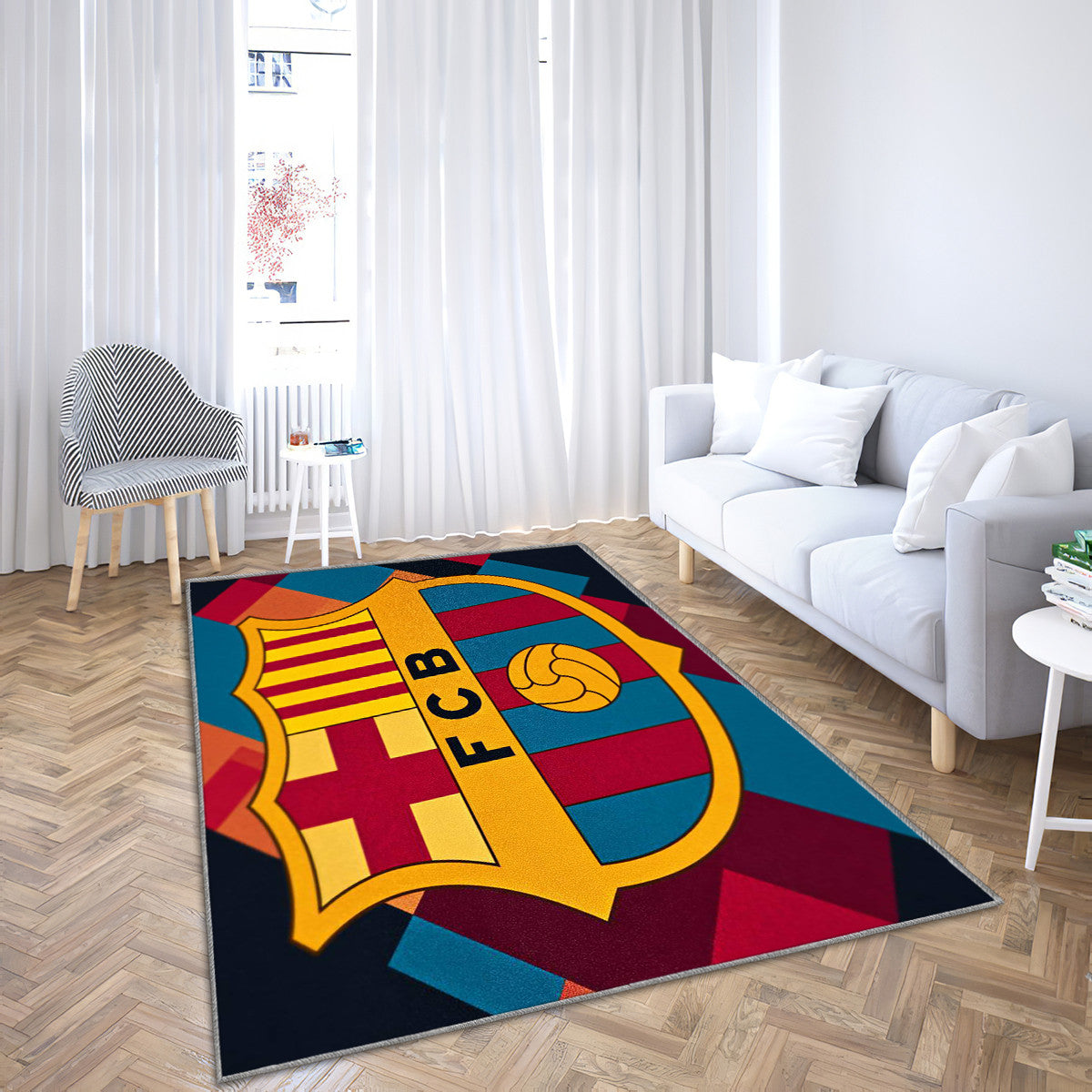 FC Barcelona Modern Geometric 13