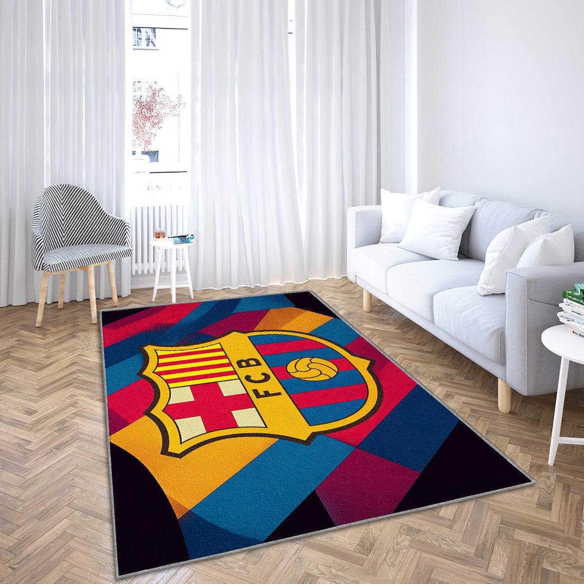 FC Barcelona Modern Geometric 35