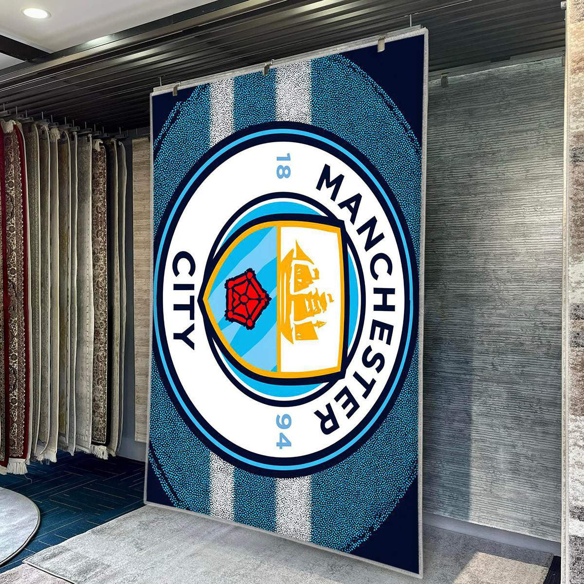 Tapis Manchester City Épuré Logo