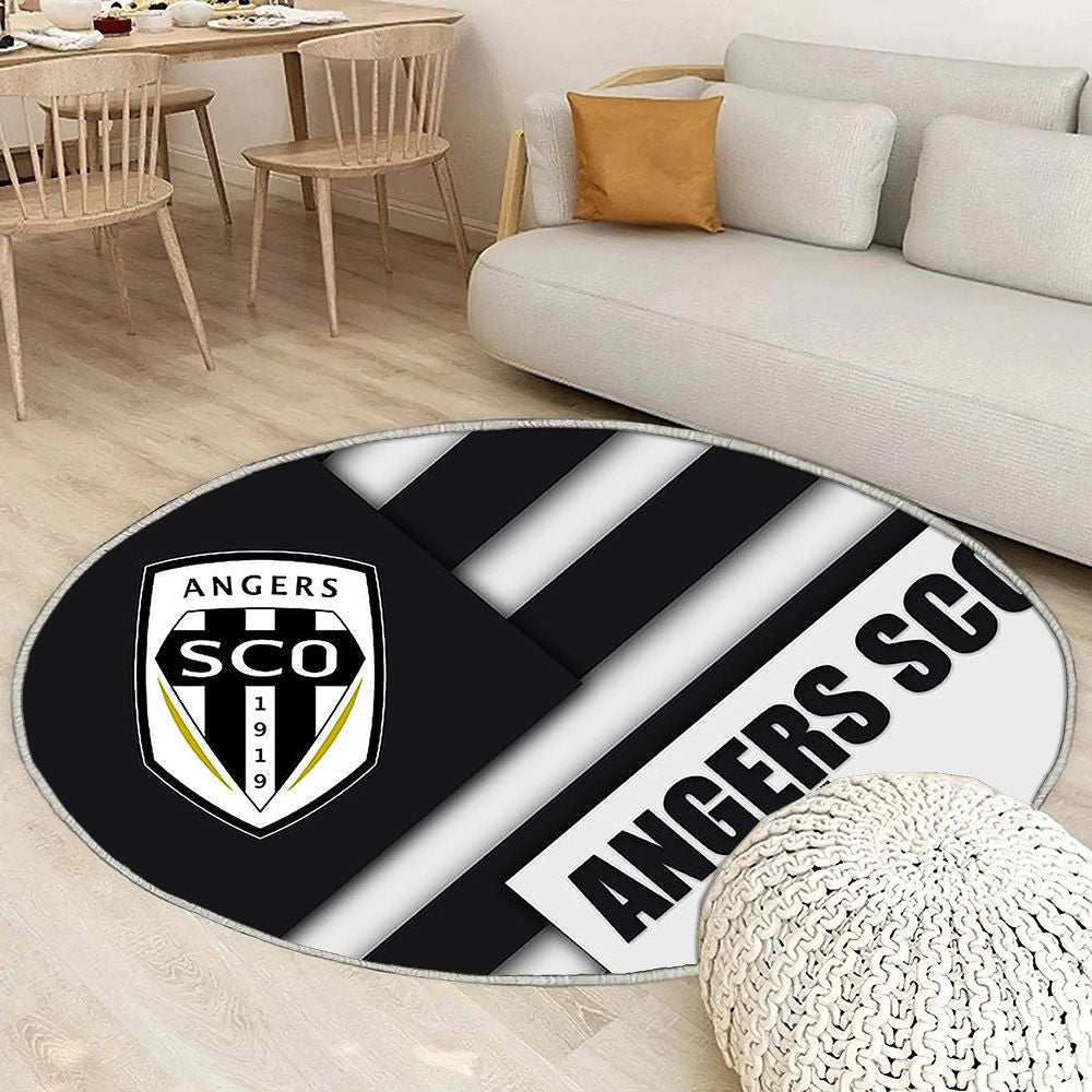 Angers Sco Tapis Sol - Tapis De Salon, Football français Tapis Art, Tapis pour la décoration de la maison
