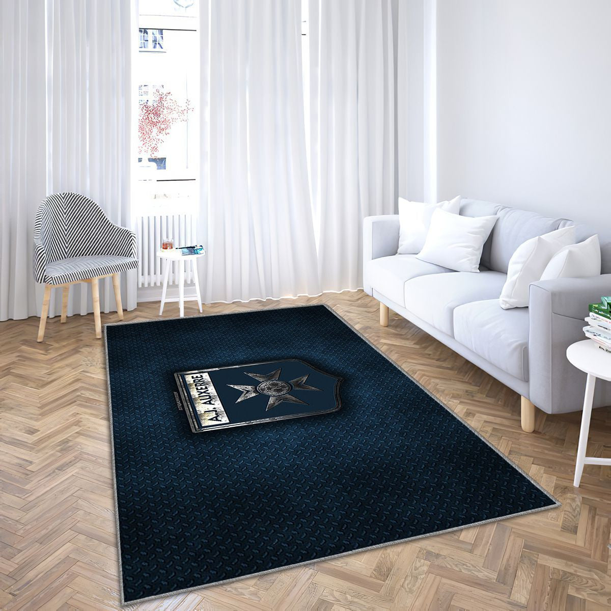 Aj Auxerre Tapis Sol - Tapis De Salon, France Ligue 2 Tapis Art, Tapis pour la décoration de la maison