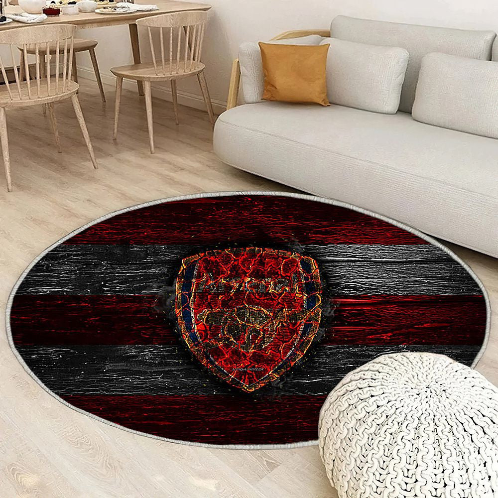 Arsenal Fc Tapis Sol - Tapis De Salon, Premier League Rouge Et Blancles Gunners Tapis Art, Tapis pour la décoration de la maison