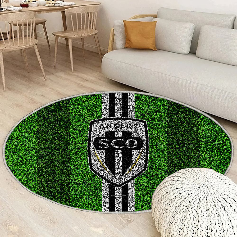Pelouse de Football Angers Sco Tapis Sol - Tapis De Salon, Football Français Tapis Art, Tapis pour la décoration de la maison