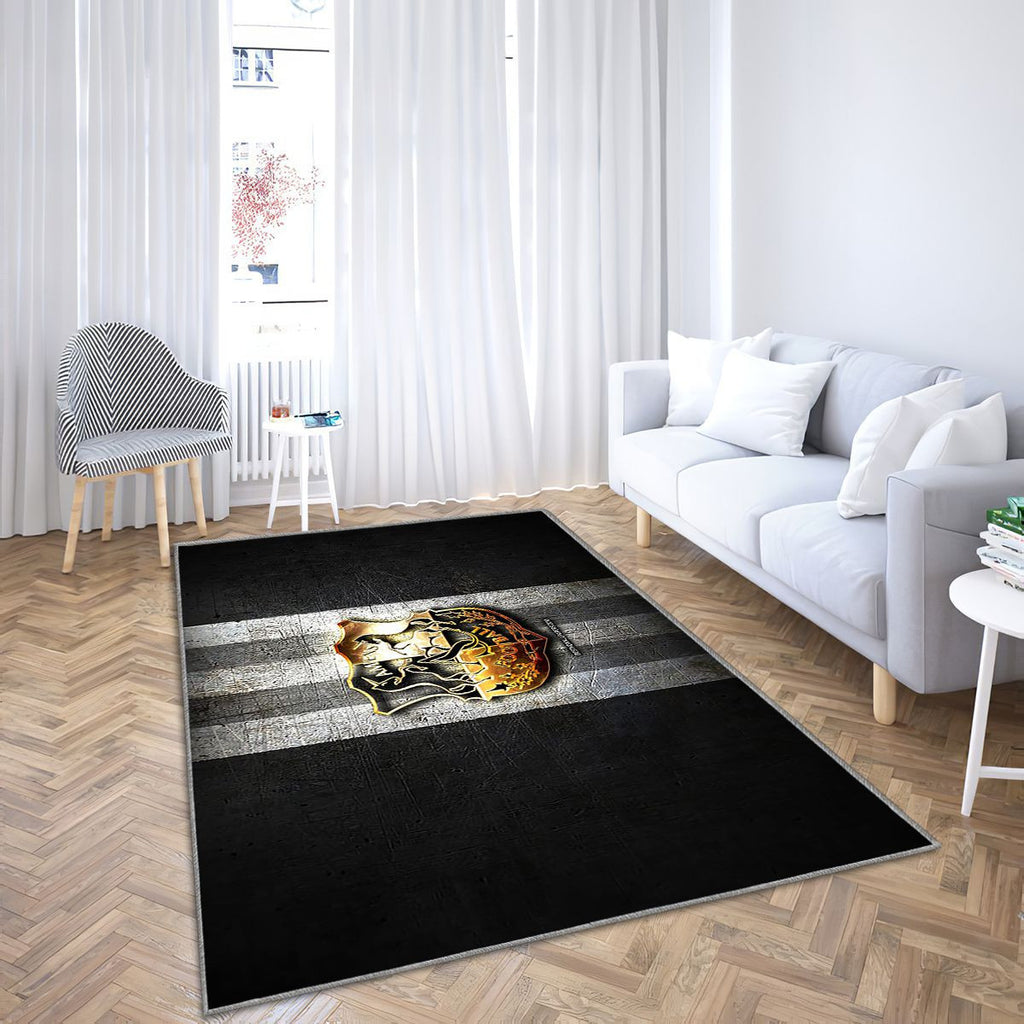 Amiens Fc Tapis Sol - Tapis De Salon, Ligue 1 Black Metal Football Tapis Art, Tapis pour la décoration de la maison