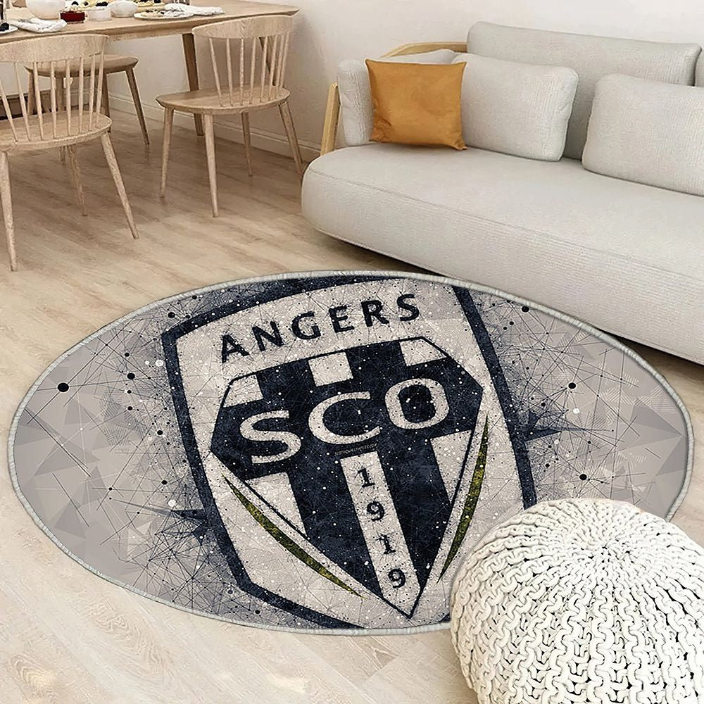 Angers Sco Art Géométrique Tapis Sol - Tapis De Salon, Fond Gris Angers Tapis Art, Tapis pour la décoration de la maison
