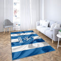Aj Auxerre Tapis Sol - Tapis De Salon, Drapeau Soie Bleu Blanc Football Français Tapis Art, Tapis pour la décoration de la maison