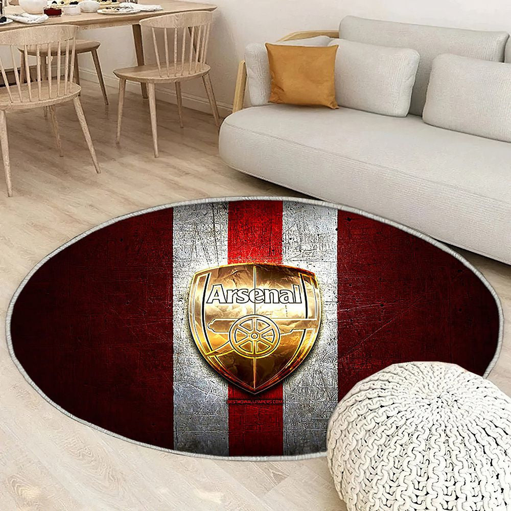 Arsenal Fc Tapis Sol - Tapis De Salon, Premier League Red Metal Football Tapis Art, Tapis pour la décoration de la maison