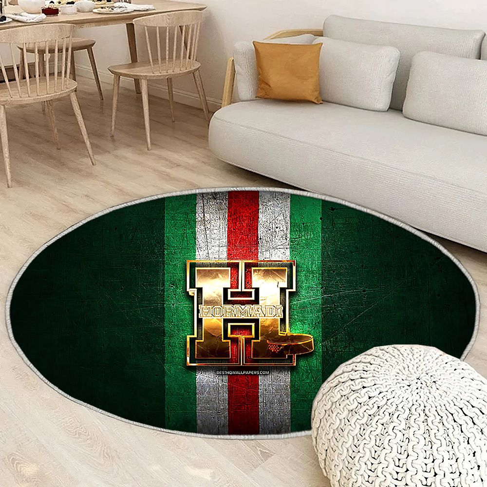 Anglet Hormadi Tapis Sol - Tapis De Salon, Ligue Magnus Equipe de France de Hockey Métal Vert Tapis Art, Tapis pour la décoration de la maison