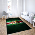 Anglet Hormadi Tapis Sol - Tapis De Salon, Ligue Magnus Equipe de France de Hockey Métal Vert Tapis Art, Tapis pour la décoration de la maison