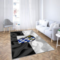 Drapeau d'Abensberg Tapis Sol - Tapis De Salon, ville allemande d'Abensberg Allemagne Tapis Art, Tapis pour la décoration de la maison