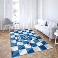 Logo Aj Auxerre Tapis Sol - Tapis De Salon, drapeau bleu blanc Footballauxerre français Tapis Art, Tapis pour la décoration de la maison