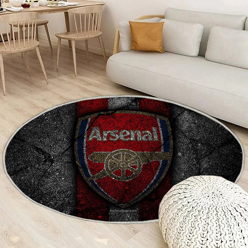 Arsenal Fc Logo Tapis Sol - Tapis De Salon, Grunge Angleterre Tapis Art, Tapis pour la décoration de la maison
