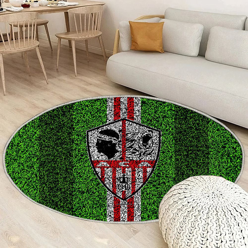 Logo Ac Ajaccio Tapis Sol - Tapis De Salon, Club De Football Français Rouge Blanc Tapis Art, Tapis pour la décoration de la maison