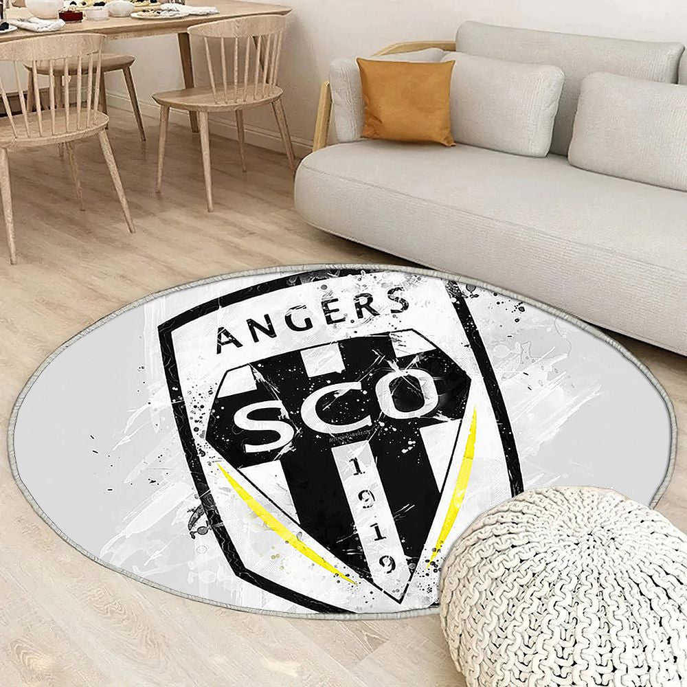 Angers Sco Paint Art Tapis Sol - Tapis De Salon, Football Français Tapis Art, Tapis pour la décoration de la maison