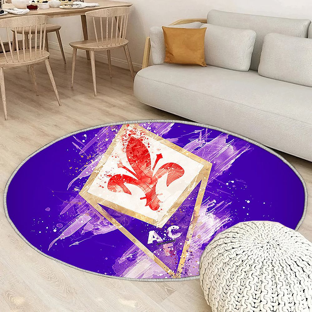 Acf Fiorentina Paint Art Tapis Sol - Tapis De Salon, équipe italienne de football Serie A Tapis Art, Tapis pour la décoration de la maison