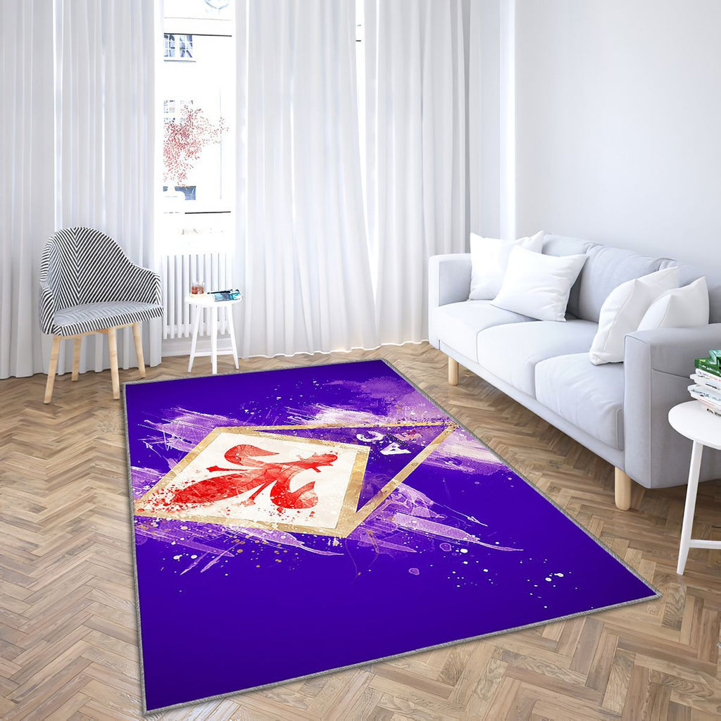 Acf Fiorentina Paint Art Tapis Sol - Tapis De Salon, équipe italienne de football Serie A Tapis Art, Tapis pour la décoration de la maison