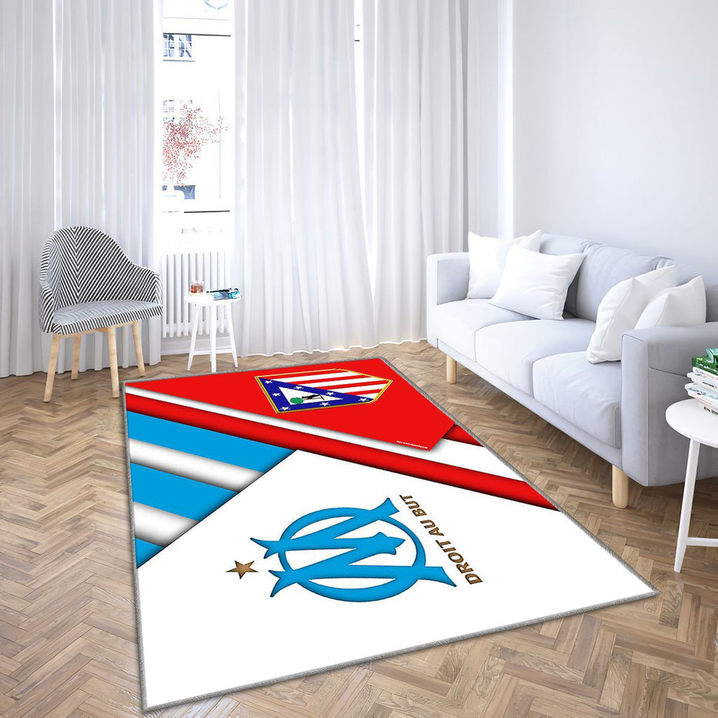 Logos de la finale de l'UEFA Europa League 2018 Tapis Sol - Tapis De Salon, Espagne Olympique de Marseille France Tapis Art, Tapis pour la décoration de la maison