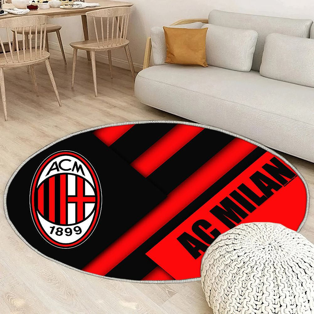 Ac Milan Tapis Sol - Tapis De Salon, Football Serie A Milan Tapis Art, Tapis pour la décoration de la maison