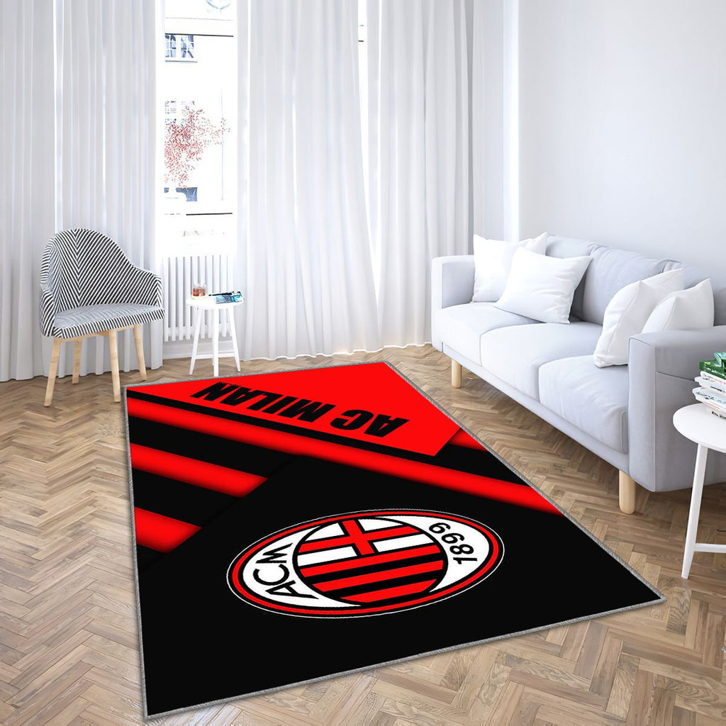 Ac Milan Tapis Sol - Tapis De Salon, Football Serie A Milan Tapis Art, Tapis pour la décoration de la maison