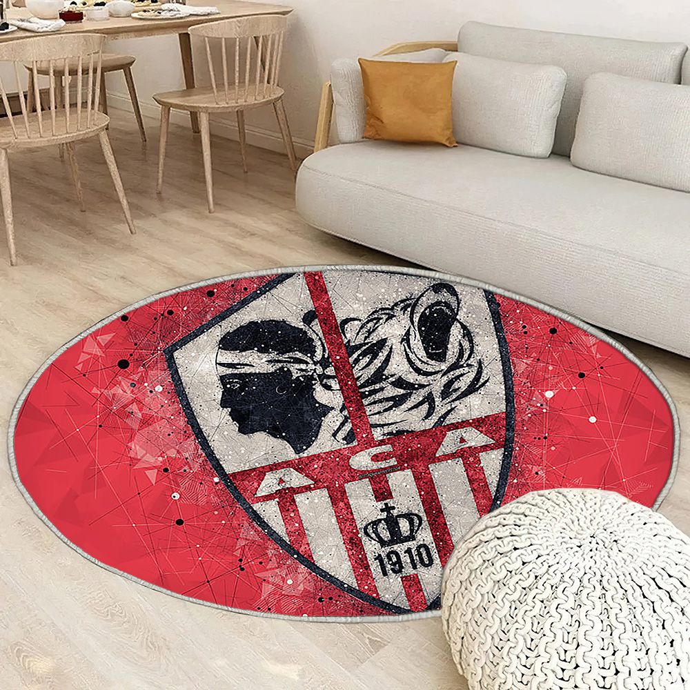 Logo Ac Ajaccio Tapis Sol - Tapis De Salon, Football Français Tapis Art, Tapis pour la décoration de la maison