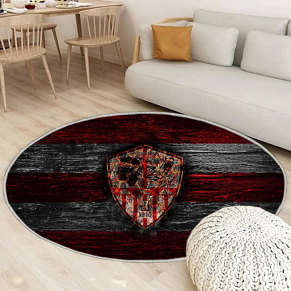 Ajaccio Fc Tapis Sol - Tapis De Salon, Ligue 2 Rouge Et Blancfootball français Tapis Art, Tapis pour la décoration de la maison