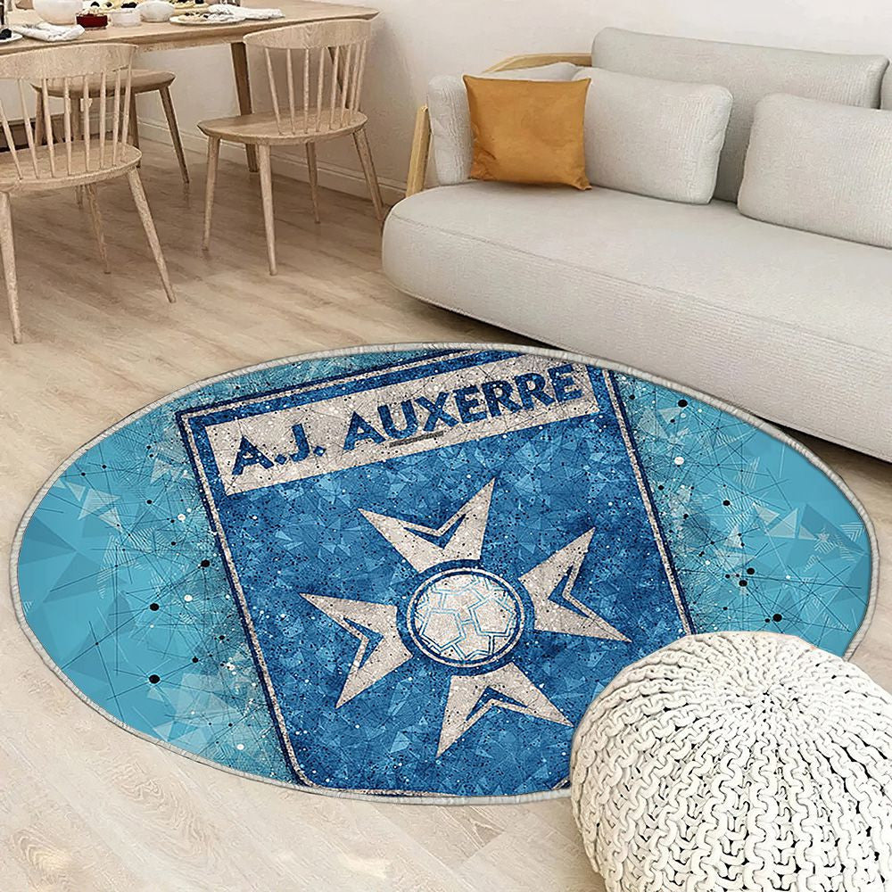 Logo Aj Auxerre Tapis Sol - Tapis De Salon, Football Français Tapis Art, Tapis pour la décoration de la maison
