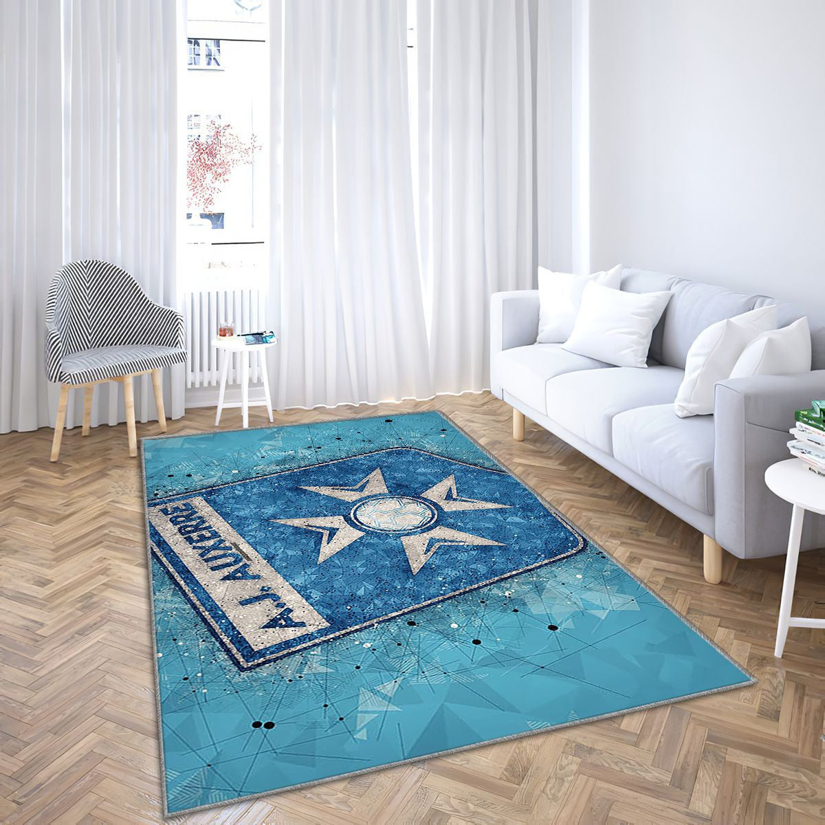 Logo Aj Auxerre Tapis Sol - Tapis De Salon, Football Français Tapis Art, Tapis pour la décoration de la maison