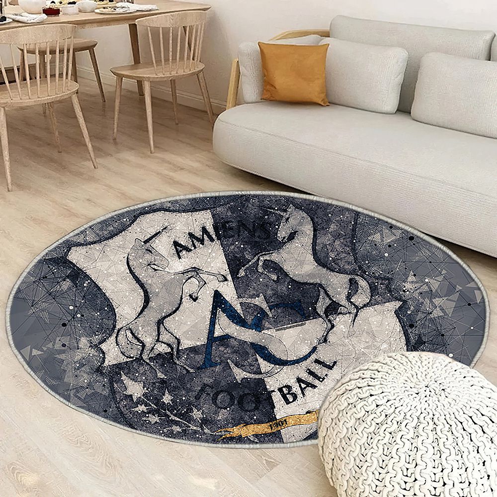 Amiens Fc Art Géométrique Tapis Sol - Tapis De Salon, Fond Gris Amiens Tapis Art, Tapis pour la décoration de la maison