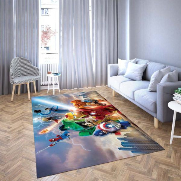 Marvel The Arvengers Ironman Spiderman Lego Carpet