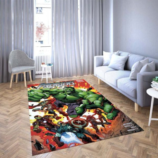 Marvel The Arvengers Hulk And Captain America Carpet