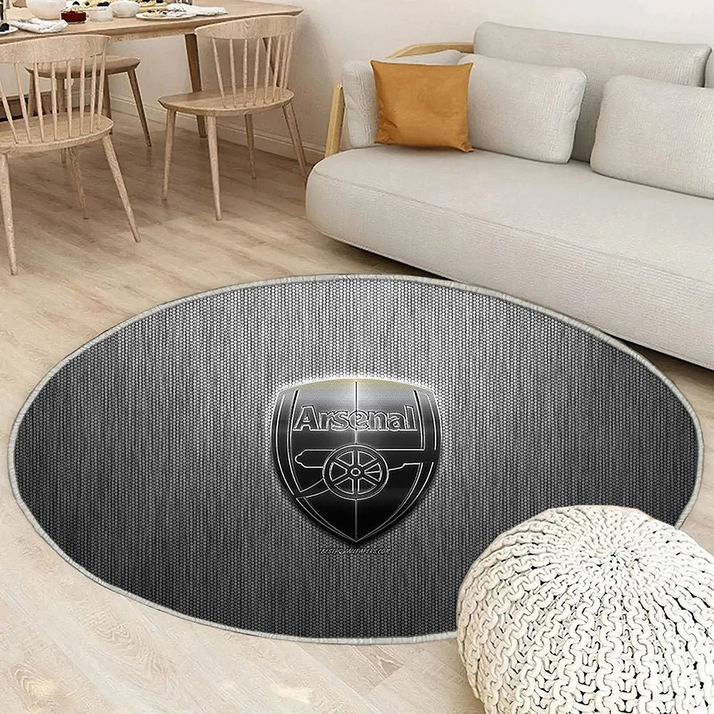 Arsenal Fc Tapis Sol - Tapis De Salon, Steel Grey Metal Tapis Art, Tapis pour la décoration de la maison