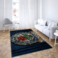 Blackburn Rovers Tapis Sol - Tapis De Salon, Championnat du Club de Football Anglais en Bois Bleu Tapis Art, Tapis pour la décoration de la maison