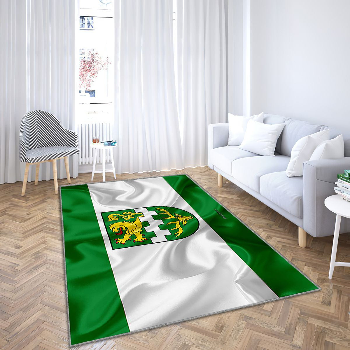 Drapeau de Bergisch Gladbach Tapis Sol - Tapis De Salon, Bergisch Gladbach Allemagne Tapis Art, Tapis pour la décoration de la maison