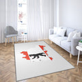 Silhouette de carte de Berlin Tapis Sol - Tapis De Salon, drapeau 3D de Berlin Berlin Allemagne Tapis Art, Tapis pour la décoration de la maison