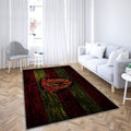 Benevento Fc Tapis Sol - Tapis De Salon, Serie B Rouge Et Yellowgrunge Tapis Art, Tapis pour la décoration de la maison