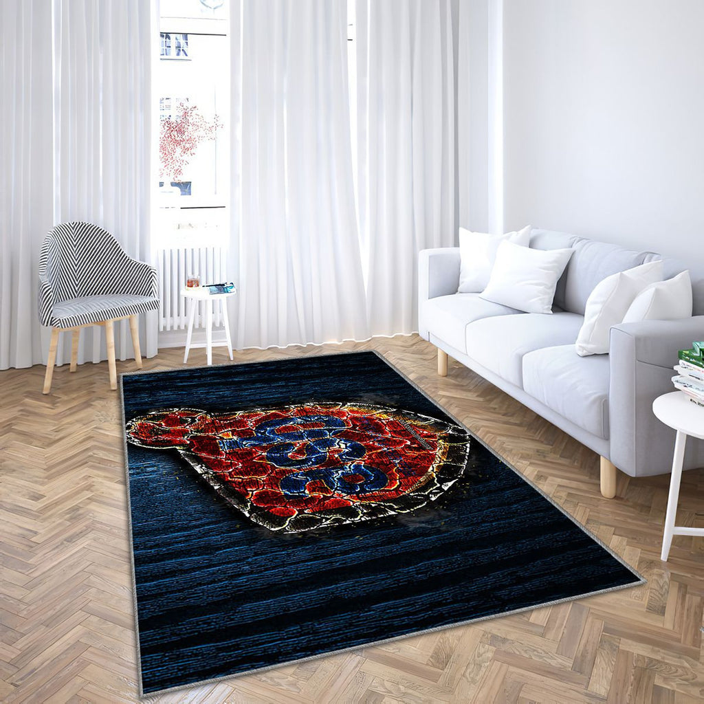 Comme Béziers Tapis Sol - Tapis De Salon, Ligue 2 Bleu Football Français en Bois Tapis Art, Tapis pour la décoration de la maison