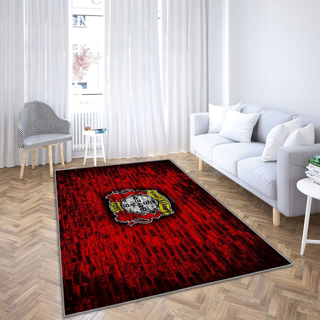 Bayer 04 Leverkusen Fc Tapis Sol - Tapis De Salon, mur de briques rouges Bundesliga Tapis Art, Tapis pour la décoration de la maison