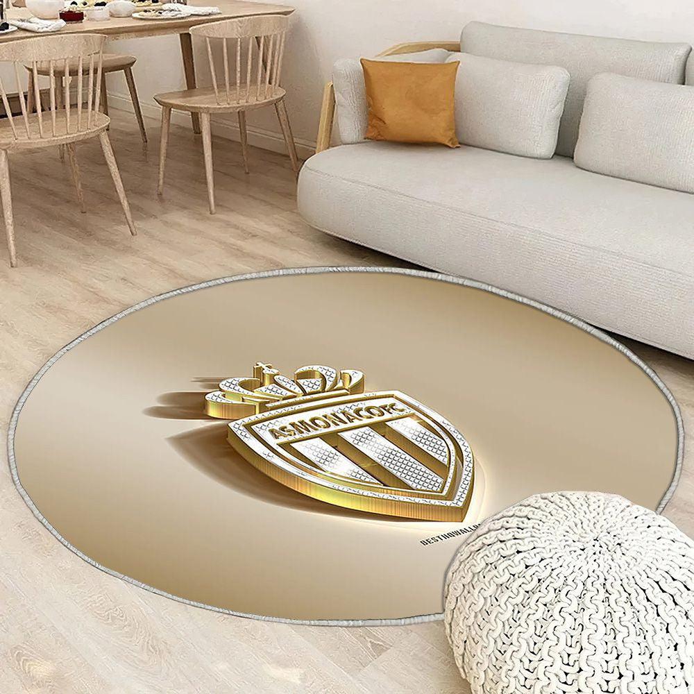 As Monaco Fc Tapis Sol - Tapis De Salon, Golden Silvermonaco France Tapis Art, Tapis pour la décoration de la maison
