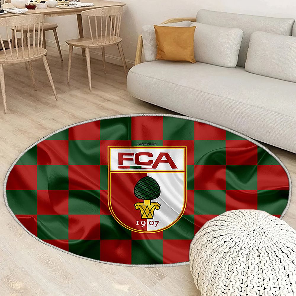Augsbourg Fc Logo Tapis Sol - Tapis De Salon, Drapeau Rouge Vert Club De Football Allemand Bundesligaaugsburg Tapis Art, Tapis pour la décoration de la maison
