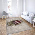 Comme Monaco Fc Art Géométrique Tapis Sol - Tapis De Salon, Fond Gris Monaco Tapis Art, Tapis pour la décoration de la maison
